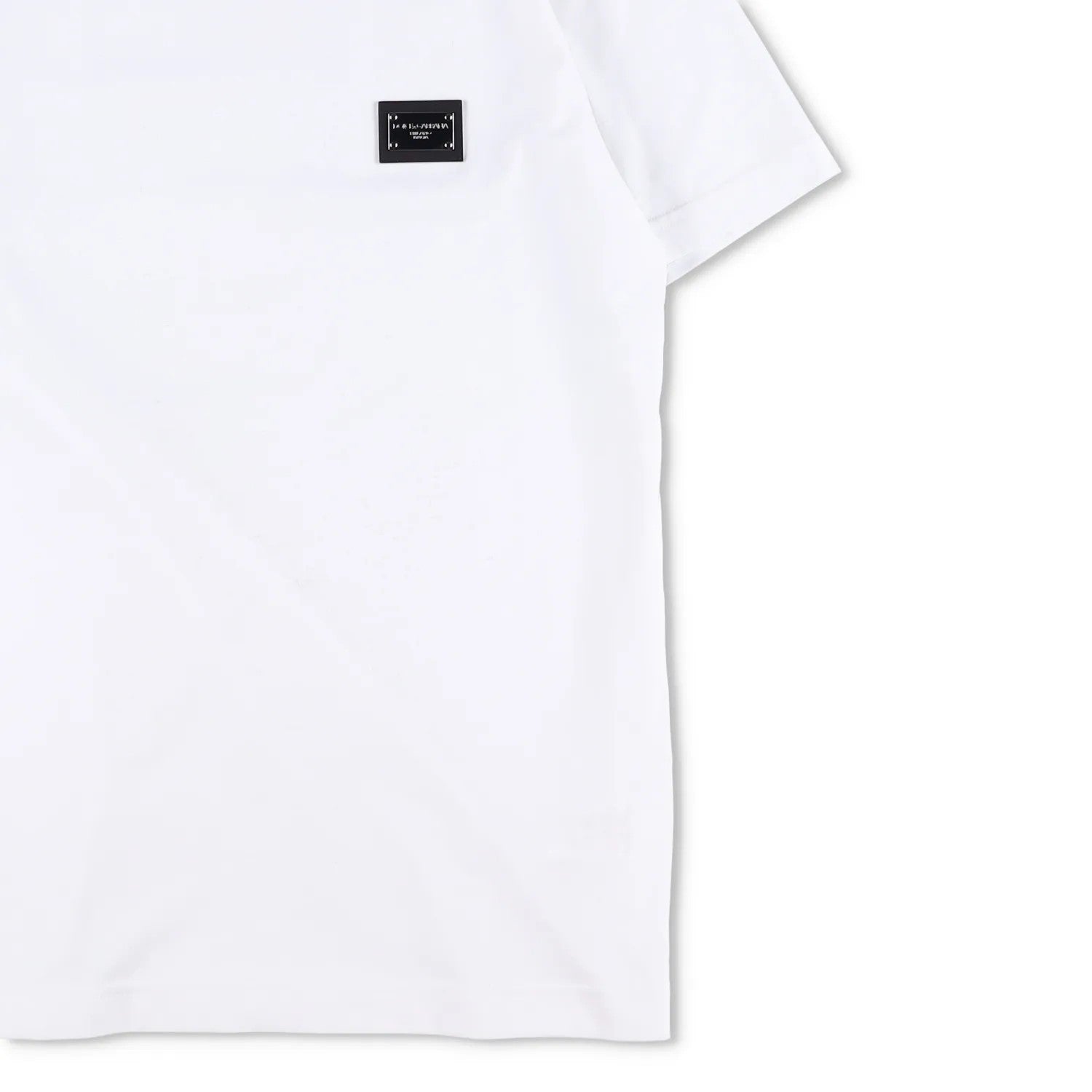 DOLCE & GABBANA Mens T-Shirt White Short Sleeve Crew Neck Plaque Size 48 RRP 485 — View 4