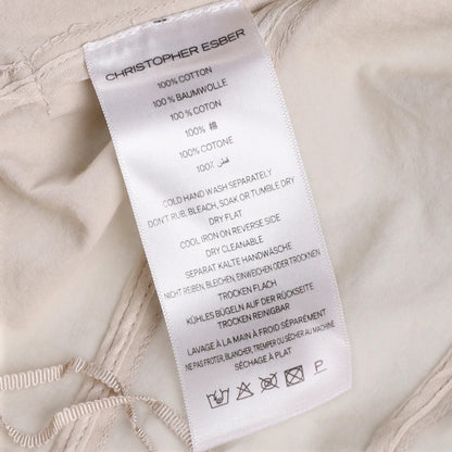 CHRISTOPHER ESBER Women Cocosolo Trousers Putty Slim Leg Beige Pleated 12 RRP540 — View 8
