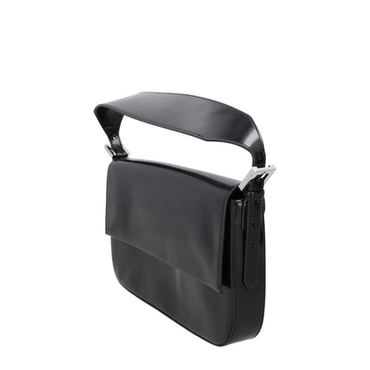BY FAR Womens Manu Shoulder Bag Semi Patent Leather Black Silver OS RRP 410 — View 2