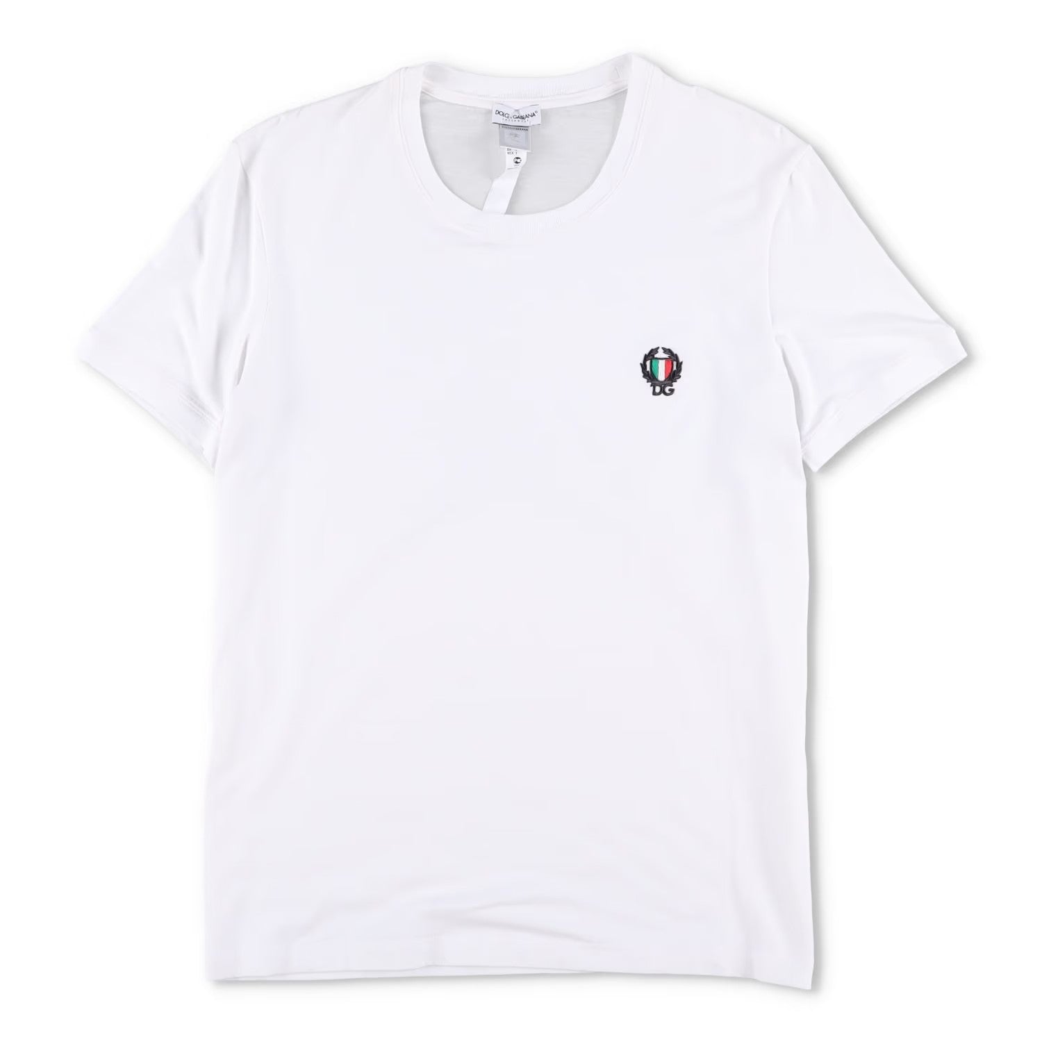 DOLCE & GABBANA Mens T-Shirt White Crew Neck Short Sleeve Logo Size S RRP 225