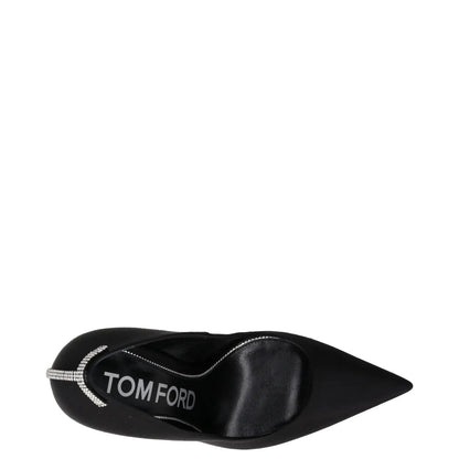 TOM FORD Womens Court Heels Black Stiletto Embellished Synthetic UK7 RRP 650 — View 7