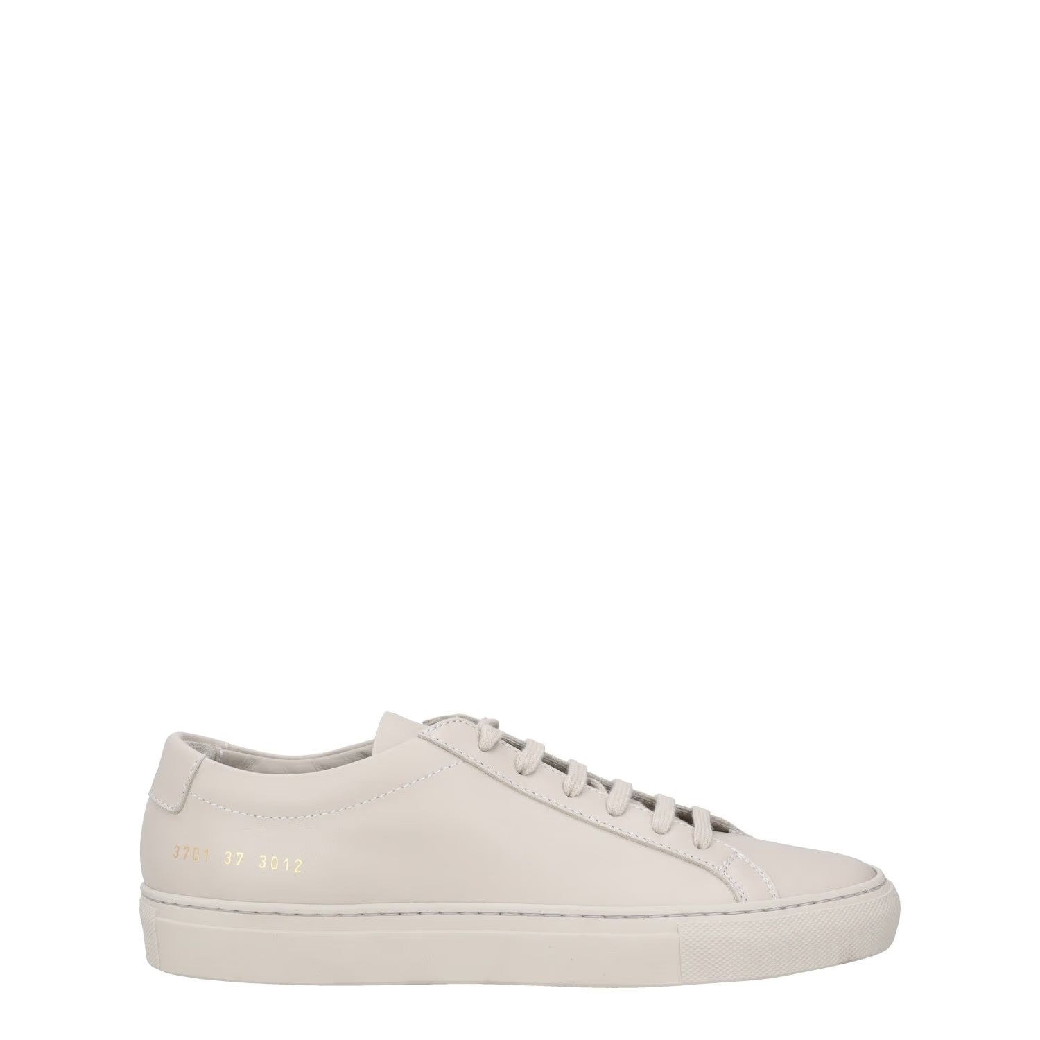 COMMON PROJECTS Womens Trainers Grey Leather Low Top Lace Up Rubber UK 4 RRP 395