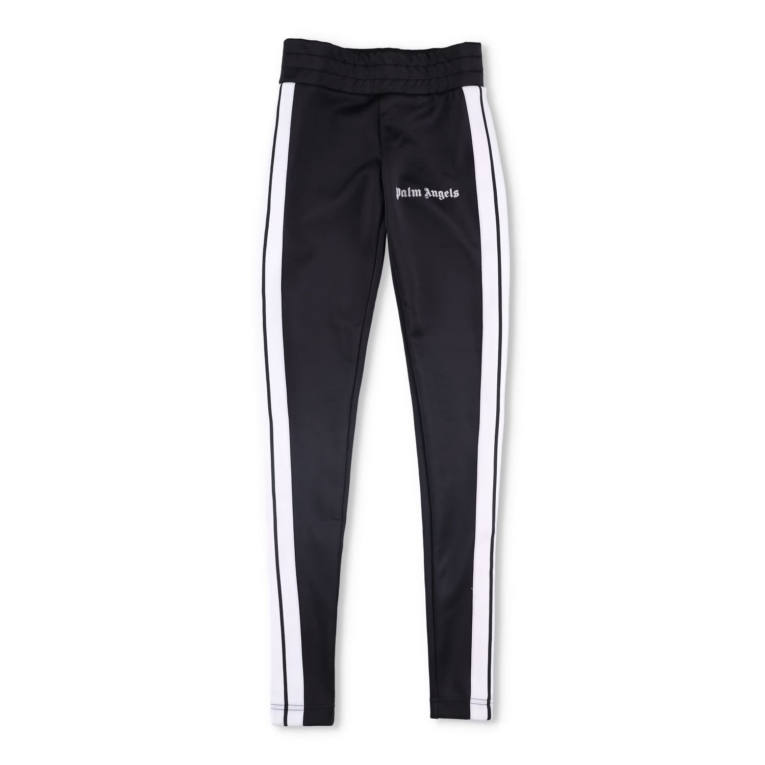 PALM ANGELS Womens Sweatpants Black White Striped Slim Tapered Poly XS RRP 200