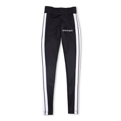 PALM ANGELS Womens Sweatpants Black White Striped Slim Tapered Poly XS RRP 200