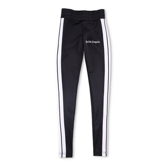 PALM ANGELS Womens Sweatpants Black White Striped Slim Tapered Poly XS RRP 200