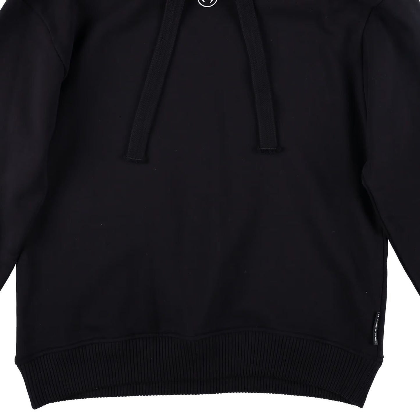 MARINE SERRE Womens Organic Cotton Fleece Hoodie Black Logo Size XS RRP 330 — View 4