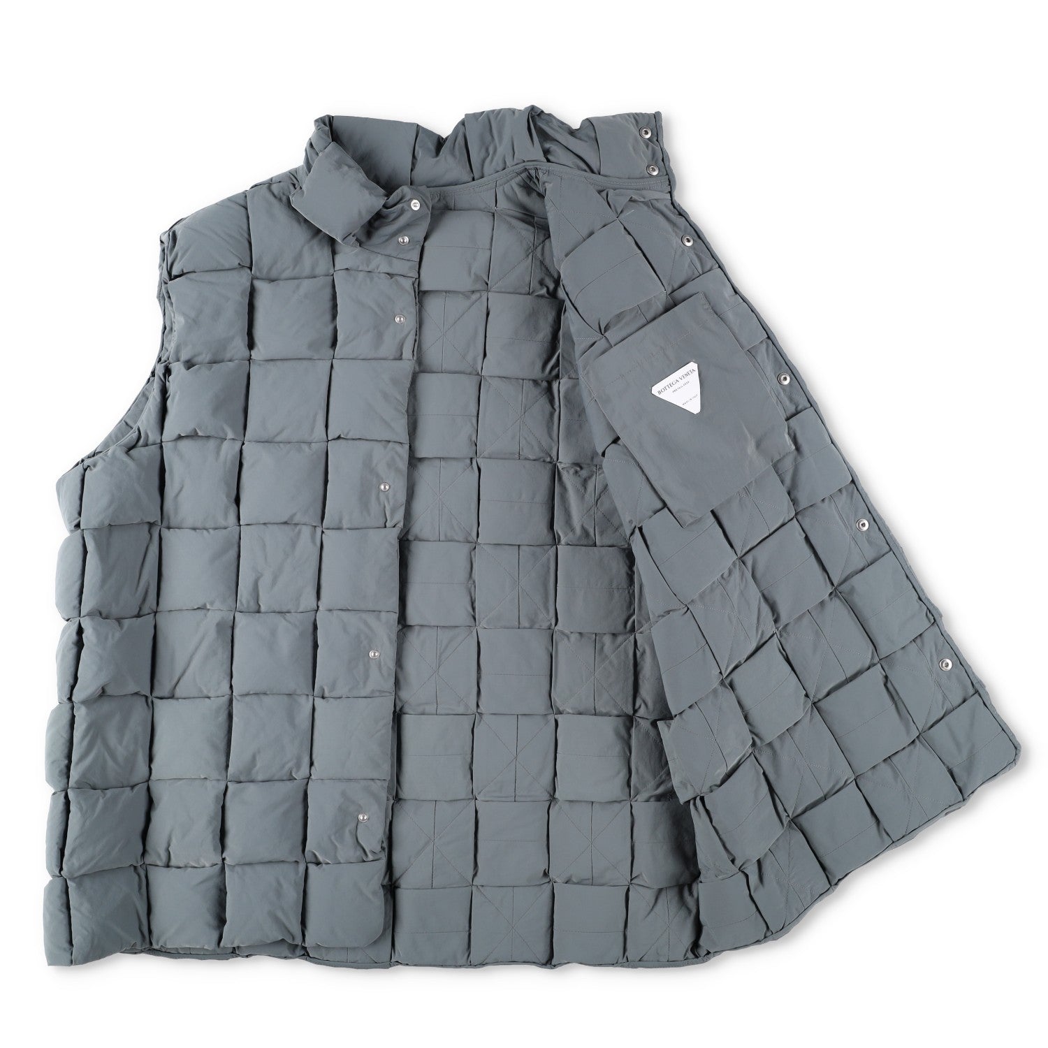 BOTTEGA VENETA Mens Quilted Interractio Puffer Gilet Sage Green Size M/L RRP3500 — View 11