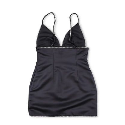 AREA Womens Dress Mini Black with Crystal Strap Sleeveless Size 4 RRP 560 — View 4