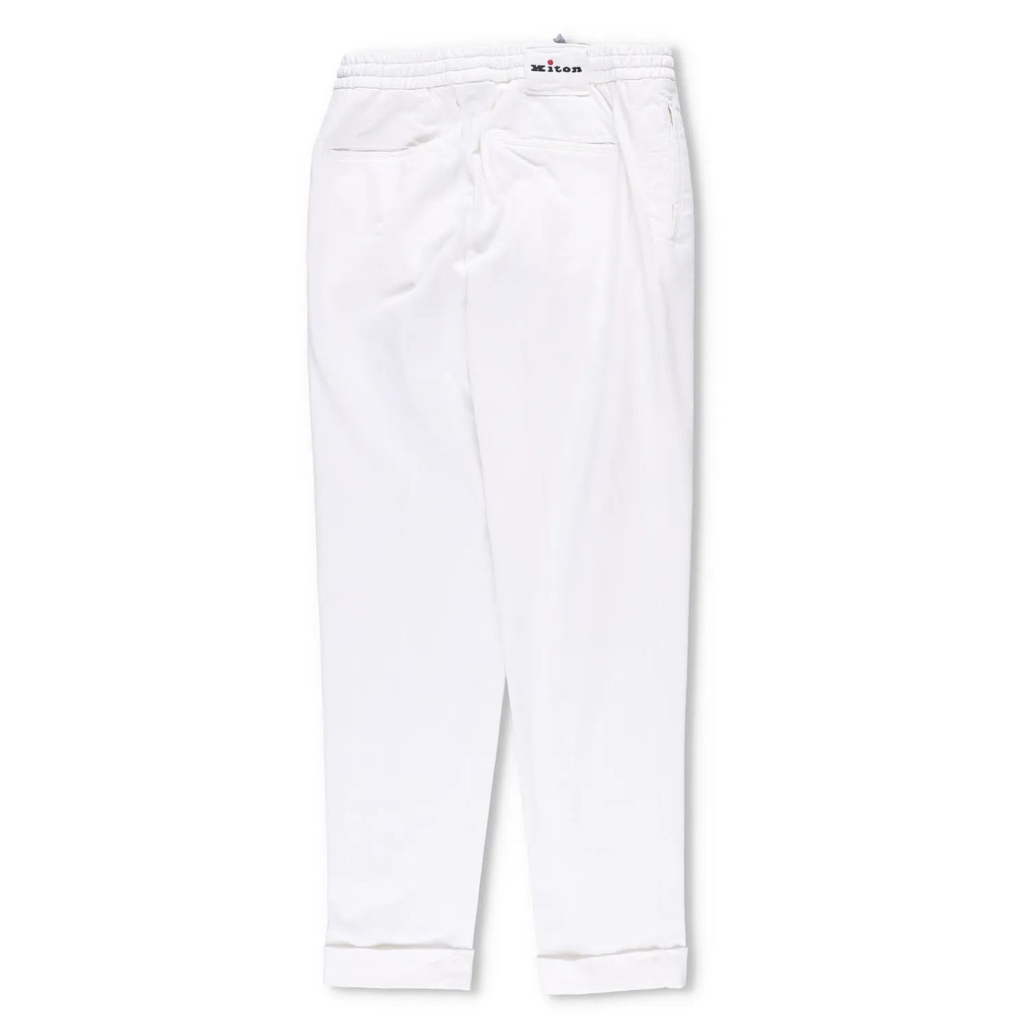 KITON Mens Trousers Cotton Blend Dress Pants White Slash Pockets Size 32 RRP 800 — View 9