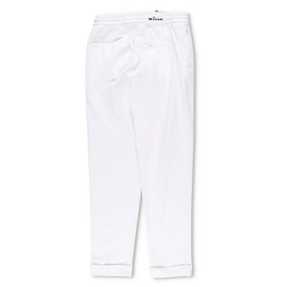 KITON Mens Trousers Cotton Blend Dress Pants White Slash Pockets Size 32 RRP 800 — View 9