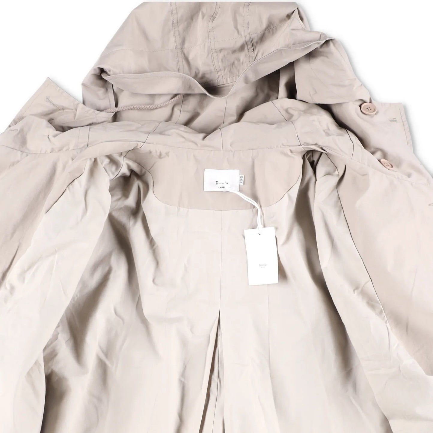 THE FRANKIE SHOP Womens Parka Jacket Cotton Nylon Blend Beige Size XS - S RRP350 — View 5