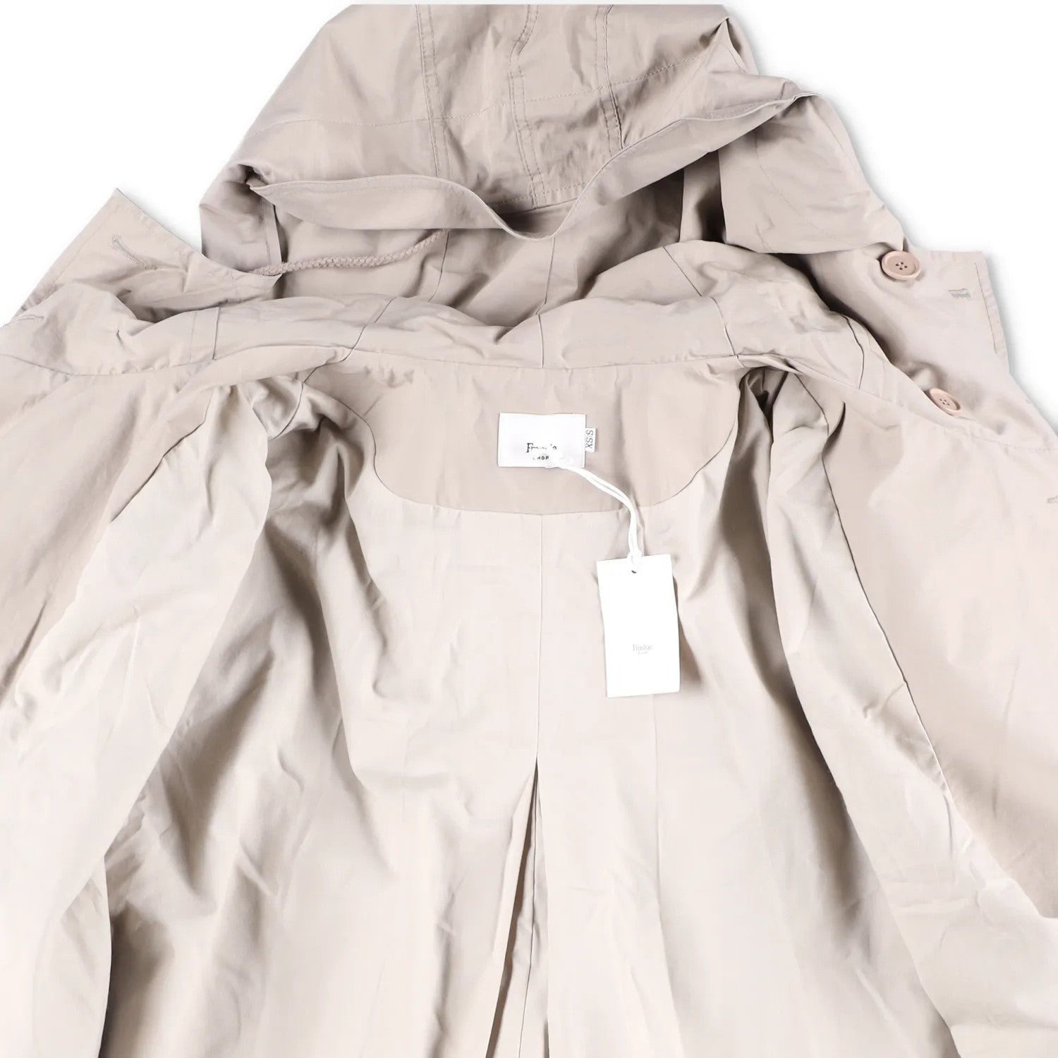 THE FRANKIE SHOP Womens Parka Jacket Cotton Nylon Blend Beige Size XS - S RRP350 — View 5