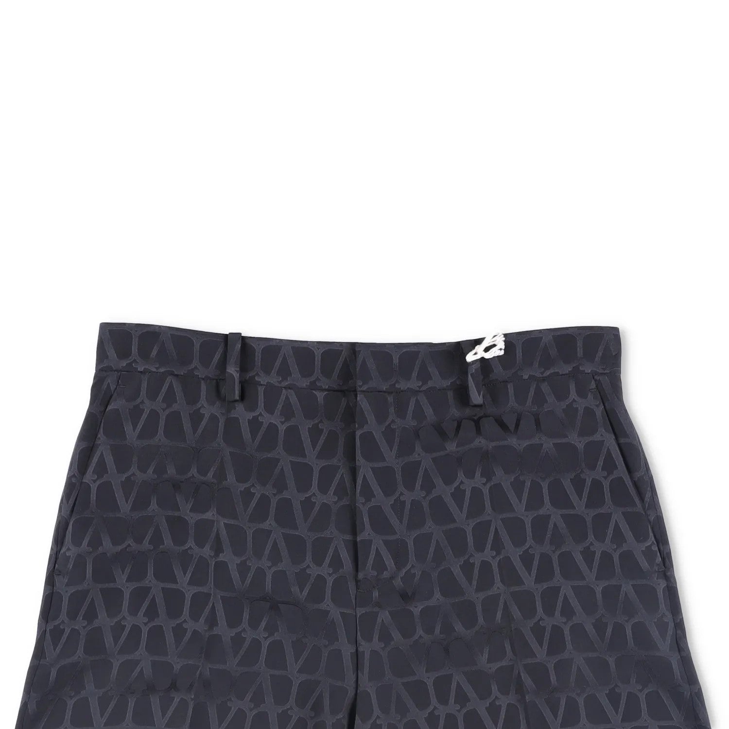 VALENTINO Mens Bermuda Shorts Silk Jacquard Toile Iconograph Black 48 RRP 1290 — View 2