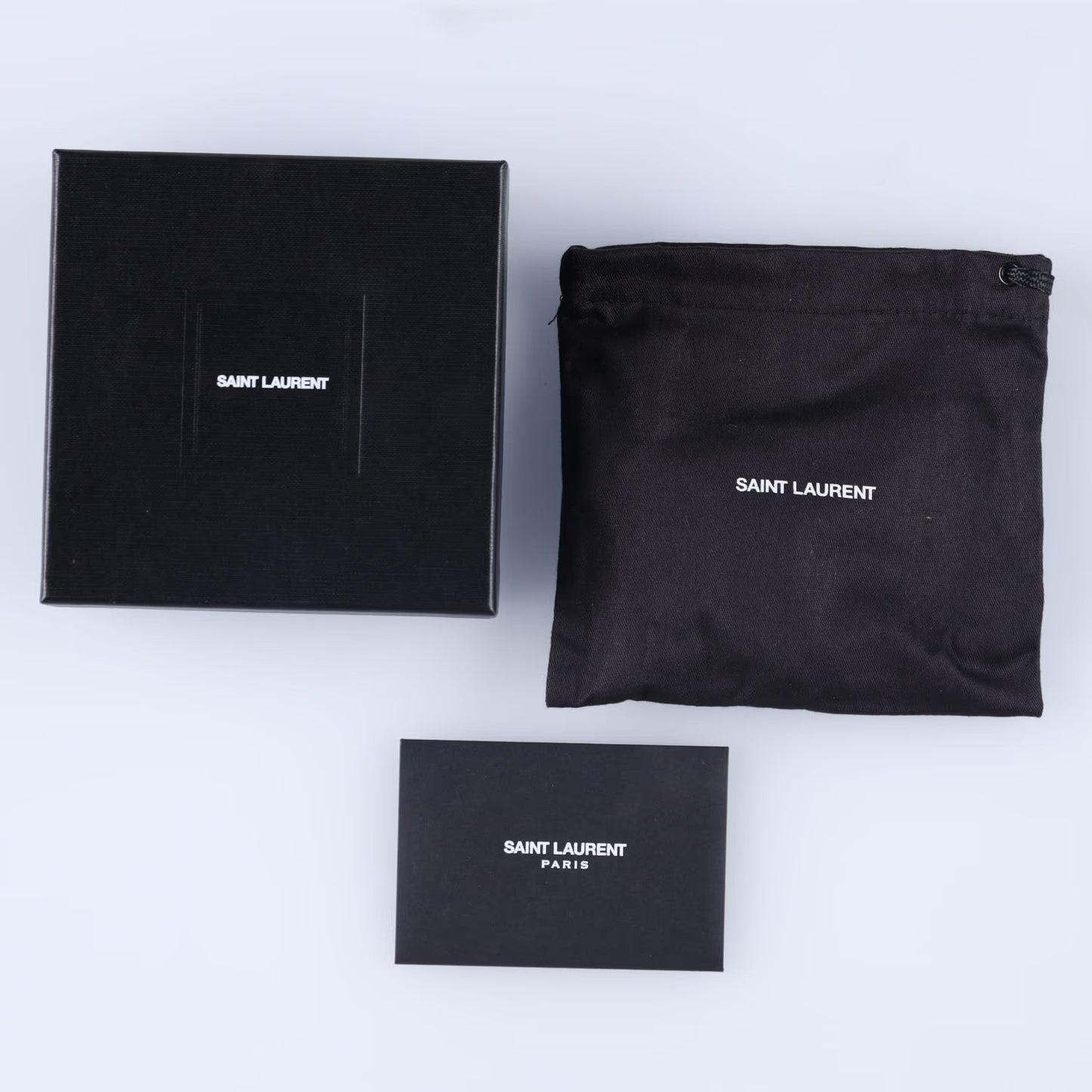 SAINT LAURENT Mens Double Bangle Plaque Bracelet Silver Size M RRP 320 — View 4