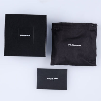 SAINT LAURENT Mens Double Bangle Plaque Bracelet Silver Size M RRP 320 — View 4