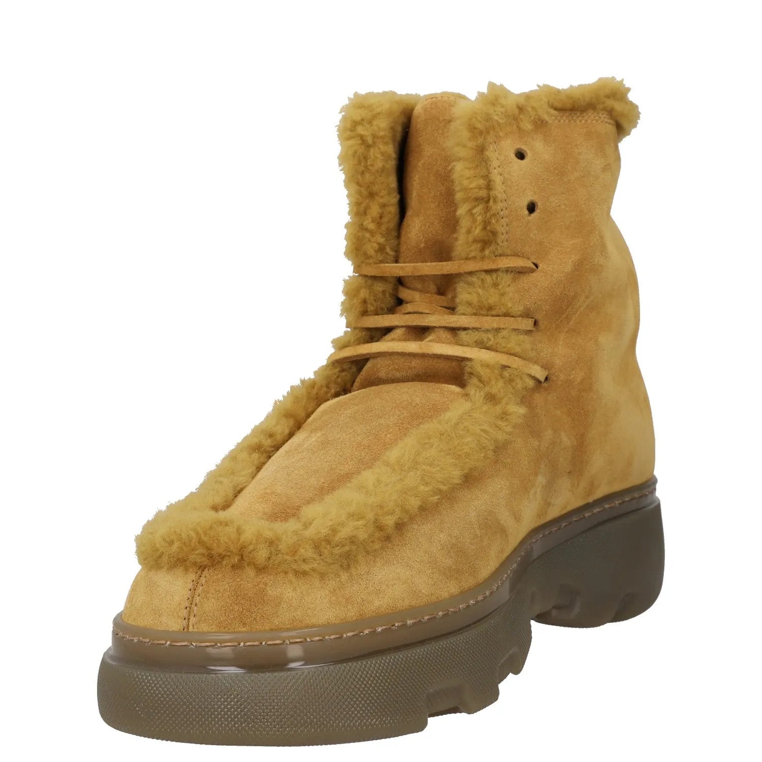 BURBERRY Mens Chugga Chukka Shearling Style Brown Round Toe UK 9 RRP 1150 — View 3