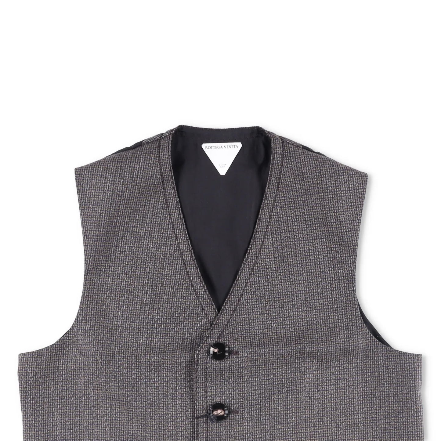 BOTTEGA VENETA Womens Jacket Waistcoat Scoop Neck Sleeveless Grey 42 RRP 990 — View 2