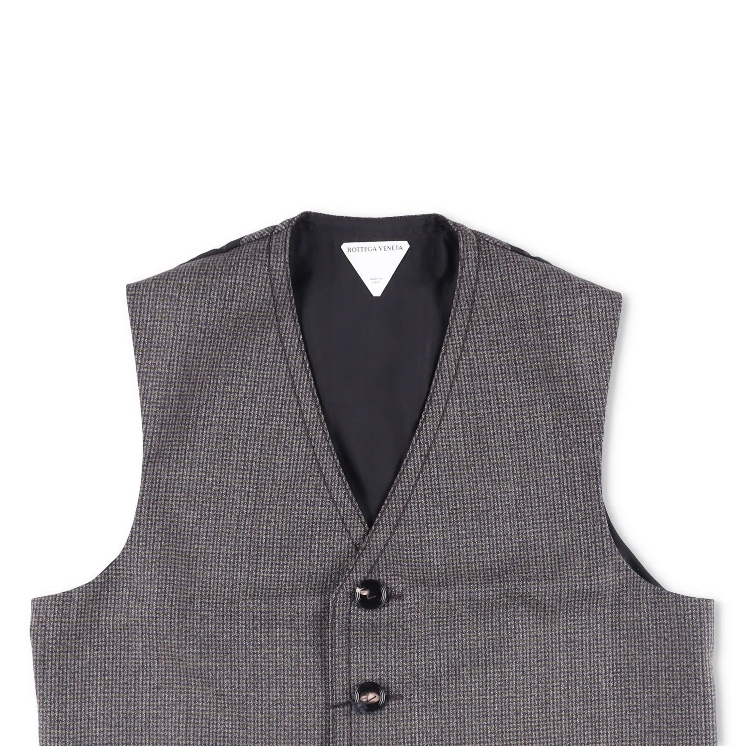 BOTTEGA VENETA Womens Jacket Waistcoat Scoop Neck Sleeveless Grey 42 RRP 990 — View 2