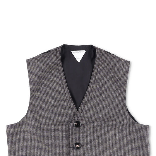 BOTTEGA VENETA Womens Jacket Waistcoat Scoop Neck Sleeveless Grey 42 RRP 990 — View 2