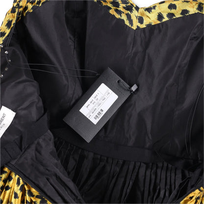 SAINT LAURENT Womens Tank Dress Yellow Animal Print Sleeveless Size 38 RRP 900 — View 7