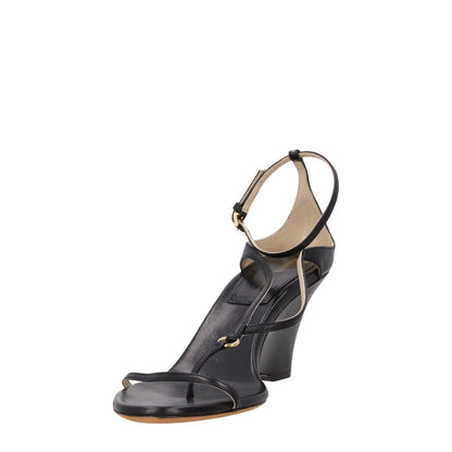 KHAITE Womens Marion Wedge Sandal Premium Calf Leather Black UK 5 RRP 1020 — View 3