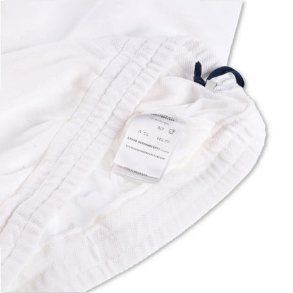 MONCLER Womens Sweat Bottoms Shorts Logo Patch Bermuda White Size M RRP 395 — View 7