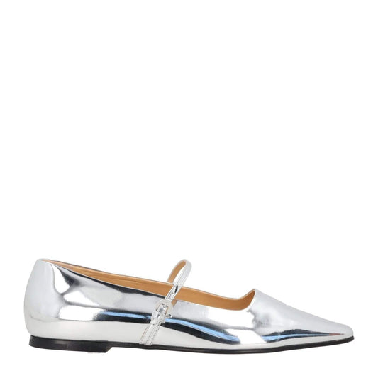 DEAR FRANCES Womens Mary Ballet Flats Silver Patent Leather Buckle UK 5 RRP 389