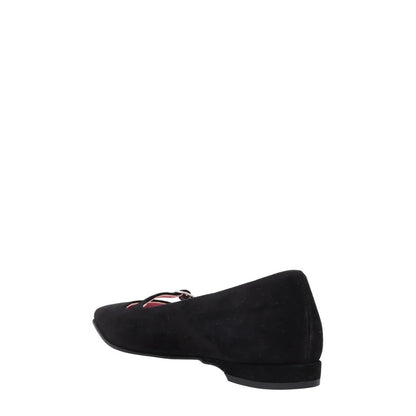 CAREL PARIS Womens Emilie 24 Ballet Flats Black Suede Leather Bow EU 36.5 RRP350 — View 5