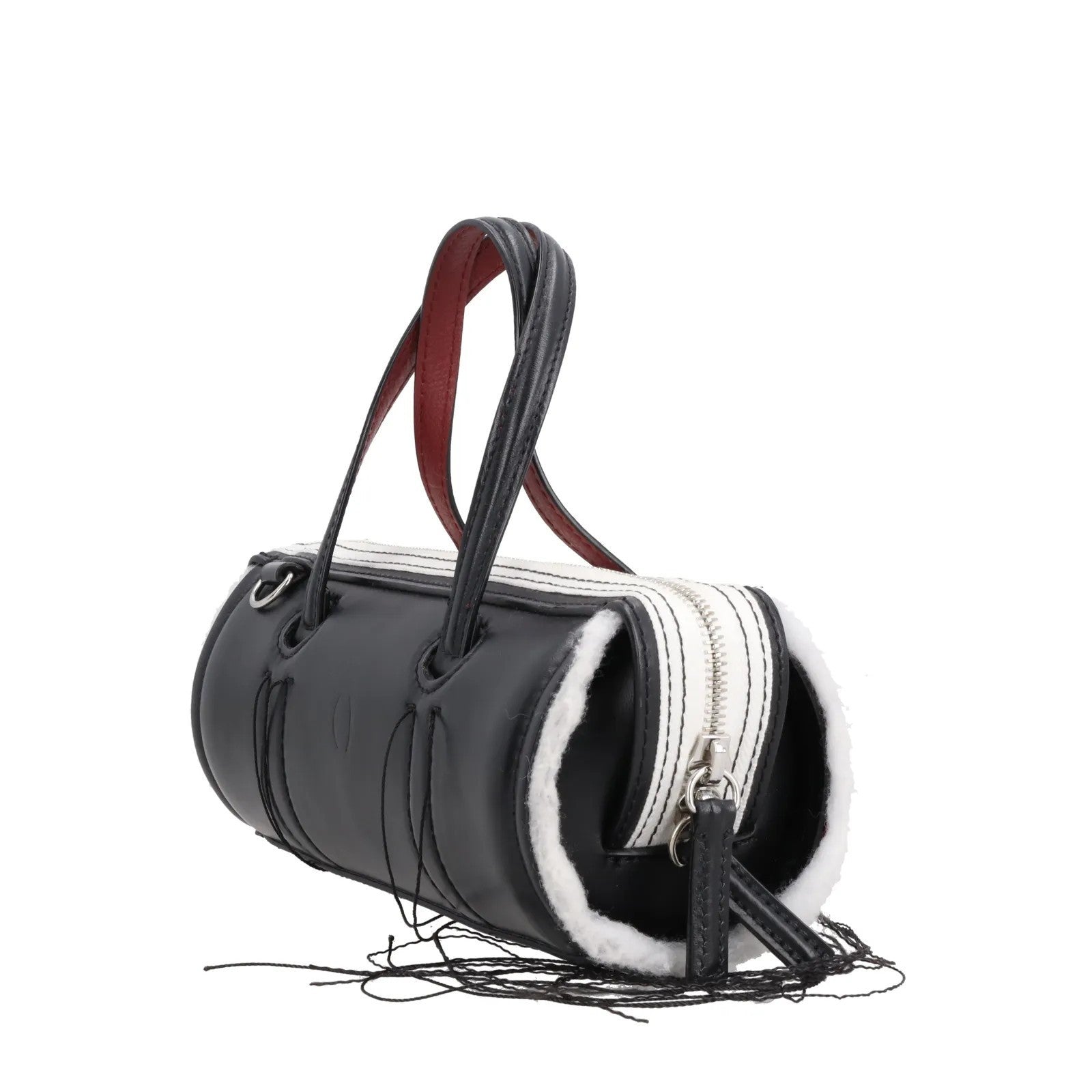 DENTRO Womens Anona Leather Crossbody Bag Black Leather Top Handle OS RRP 535 — View 2