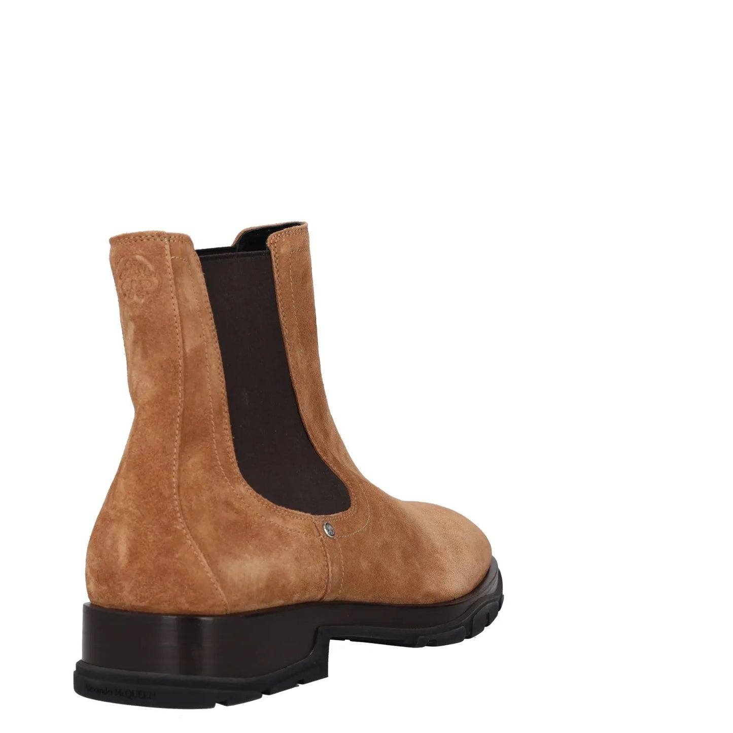 ALEXANDER MCQUEEN Mens Chelsea Boots Brown Leather Dark Brown Sole UK 9 RRP 750 — View 6