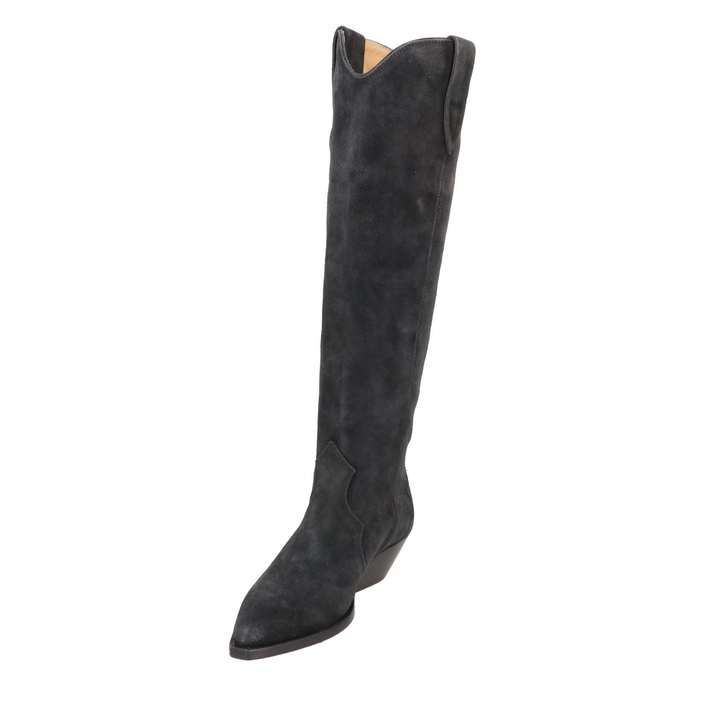 ISABEL MARANT Womens Denvee 40 Cowboy Boots Black Leather Mid Heel EU 35 RRP795 — View 3