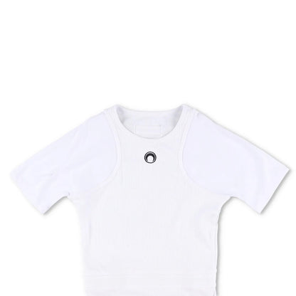 MARINE SERRE Womens Organic Cotton Bodysuit One-Piece White Size M RRP 260 — View 2