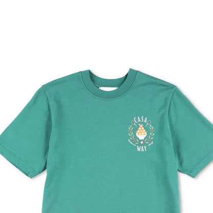 CASABLANCA Mens T-Shirt Geen Cotton Crew Neck Short Sleeve Logo XS RRP 250 — View 2