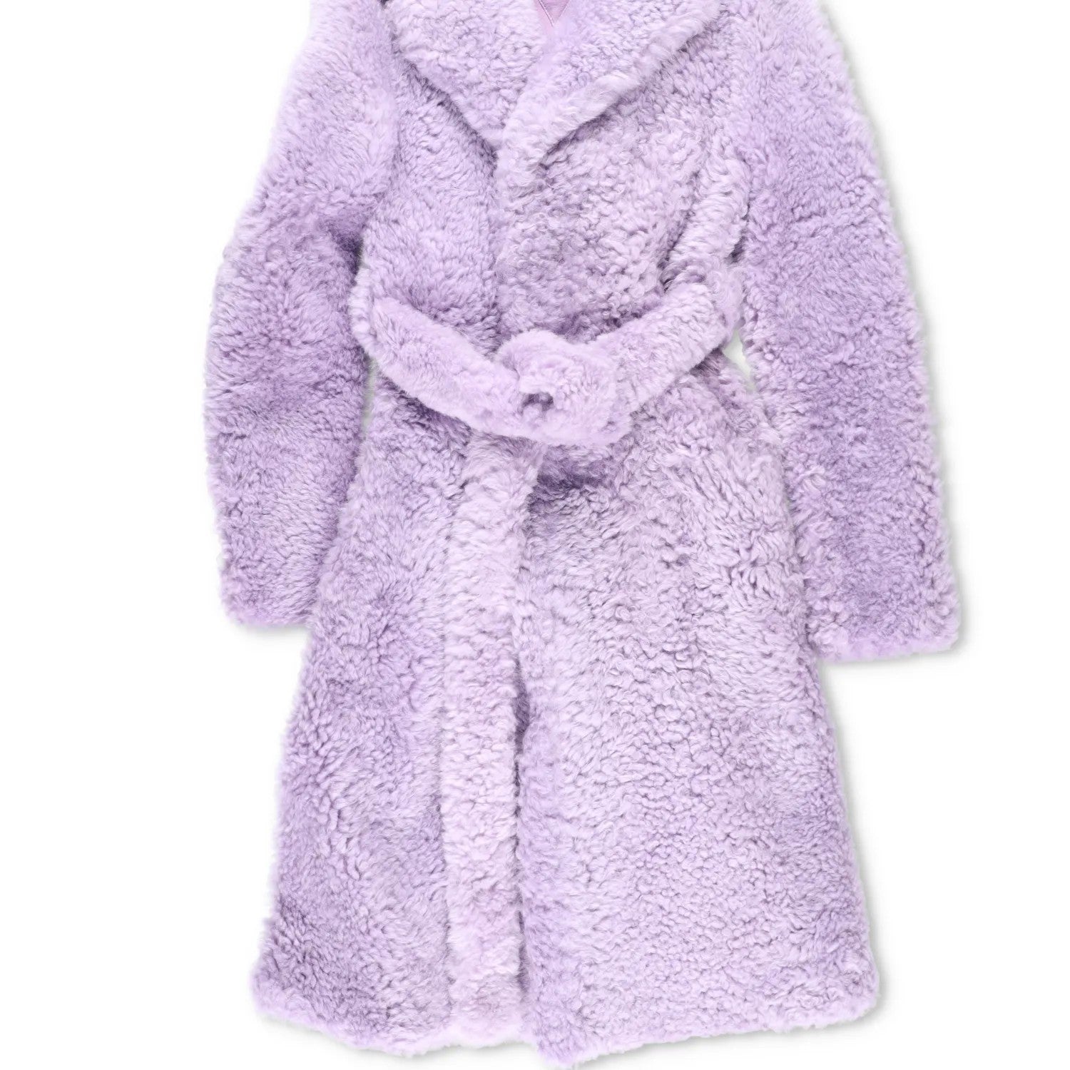 BOTTEGA VENETA Womens Wool Kimono Gown Purple Fur Trim Belted Collar 40 RRP 7000 — View 3