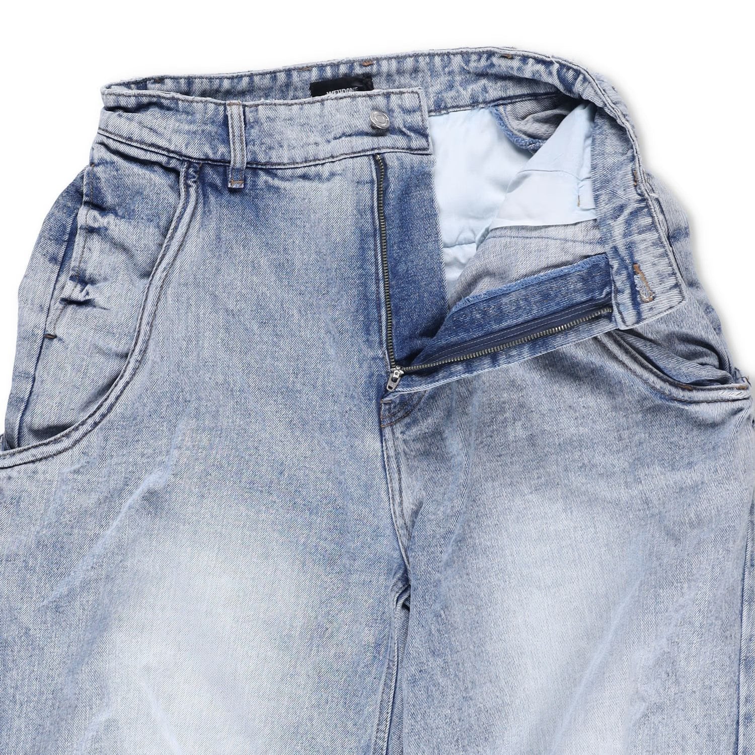 WE11 DONE Womens Sky Wire Detail Denim Pants Relaxed Fit High Rise Blue M RRP795 — View 9