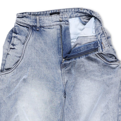 WE11 DONE Womens Sky Wire Detail Denim Pants Relaxed Fit High Rise Blue M RRP795 — View 9