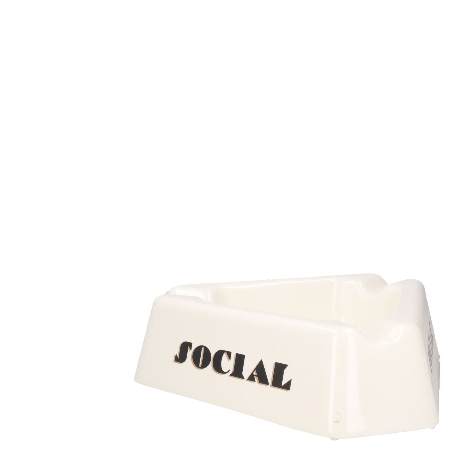 SELETTI X Diesel Social Smoker Ashtray Porcelain Glossy White Square OS RRP 130 — View 3