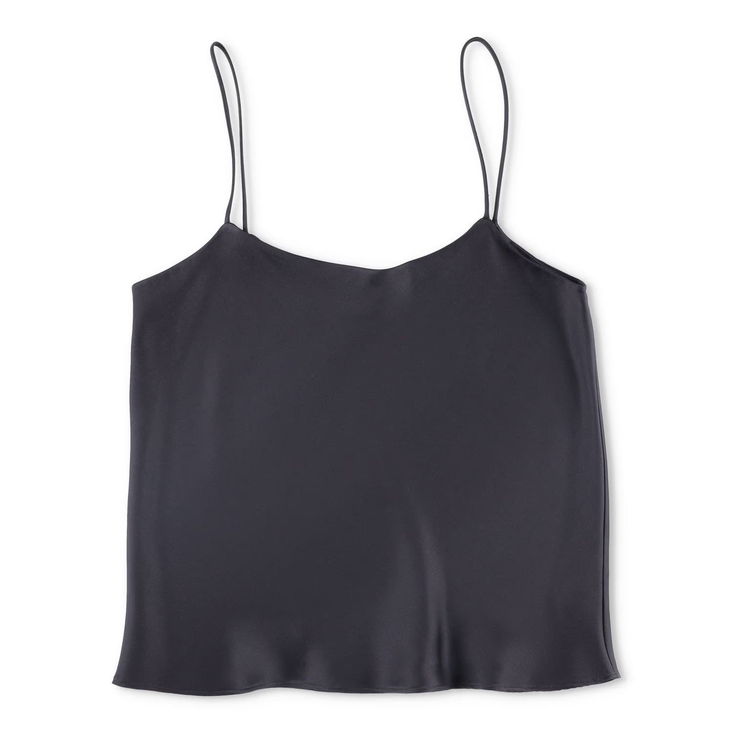 THE ROW Womens Biggins Top Silk Camisole Tank Black Spaghetti Strap S RRP 1430 — View 2