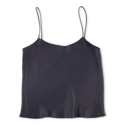 THE ROW Womens Biggins Top Silk Camisole Tank Black Spaghetti Strap S RRP 1430 — View 2