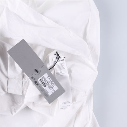 BALENCIAGA OWN BUY Womens Layered Shirt Button-Up White Size 3 RRP 1219.9 — View 3