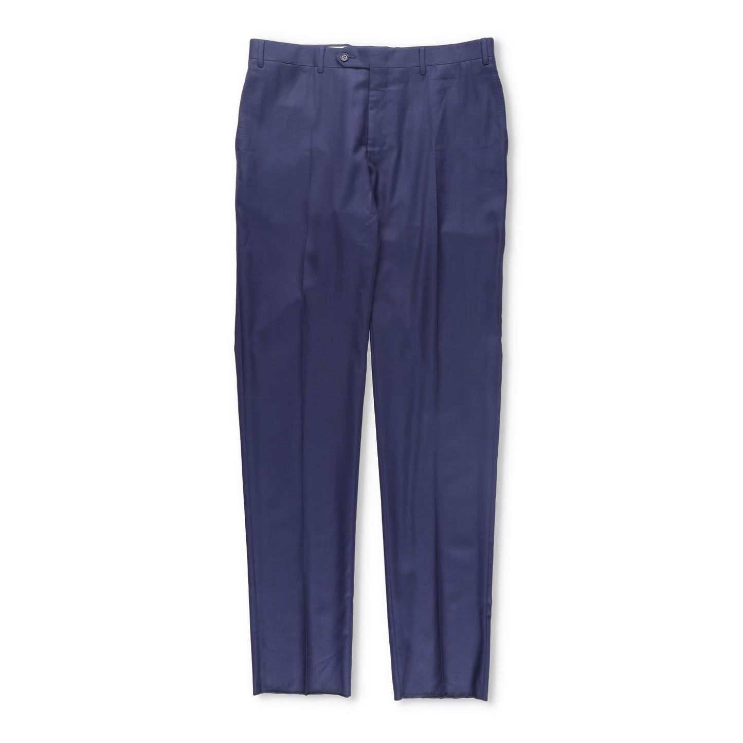 CANALI Mens Chino Trousers Wool Blue Pleated Slash Pockets Size 6 R RRP 250