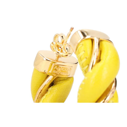 BOTTEGA VENETA Womens Hoop Earrings Yellow Sterling Silver One Size RRP 450 — View 5