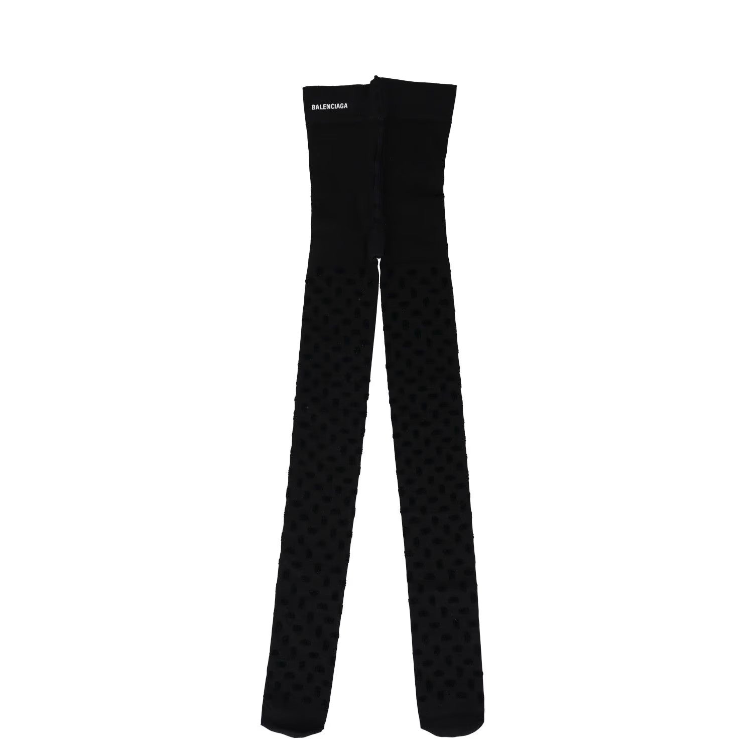BALENCIAGA Womens Womens Tights Nylon Knitted Black Opaque Size L RRP 250