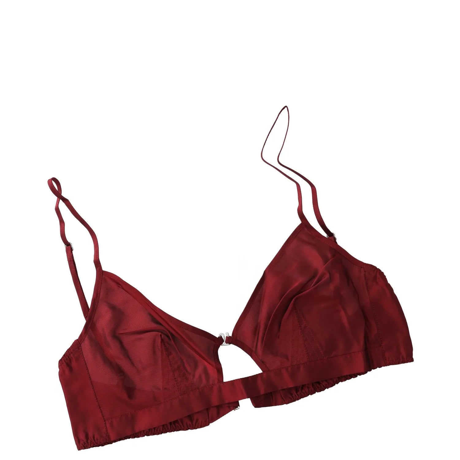 BETTTER Womens V-Neck Camisole and Bralette Set Tank Red Cupro Strap S RRP 1035 — View 4