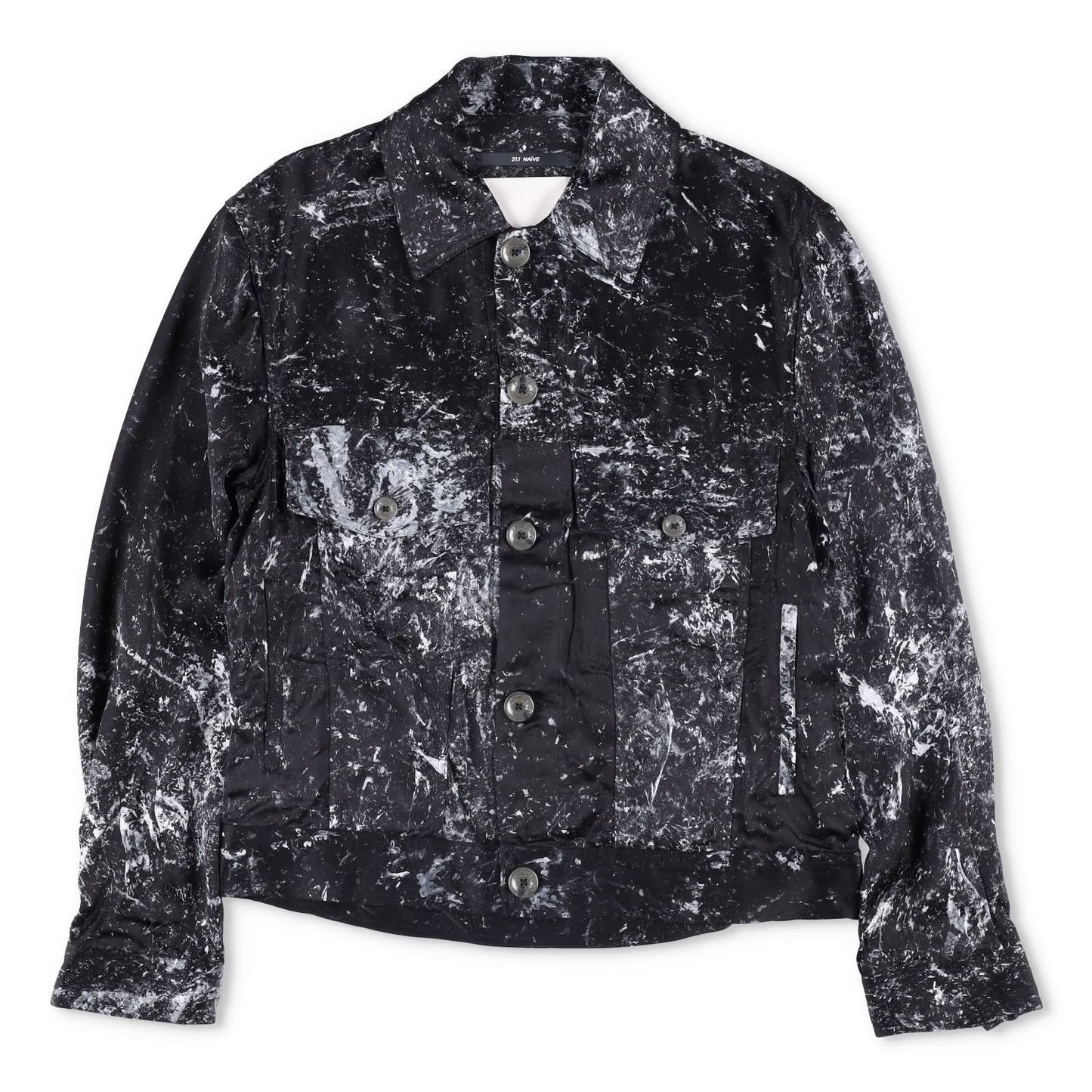 SONG FOR THE MUTE Mens Jacket Black Viscose Collared Buttoned Size 44 RRP 1045