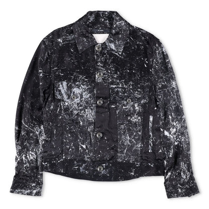 SONG FOR THE MUTE Mens Jacket Black Viscose Collared Buttoned Size 44 RRP 1045