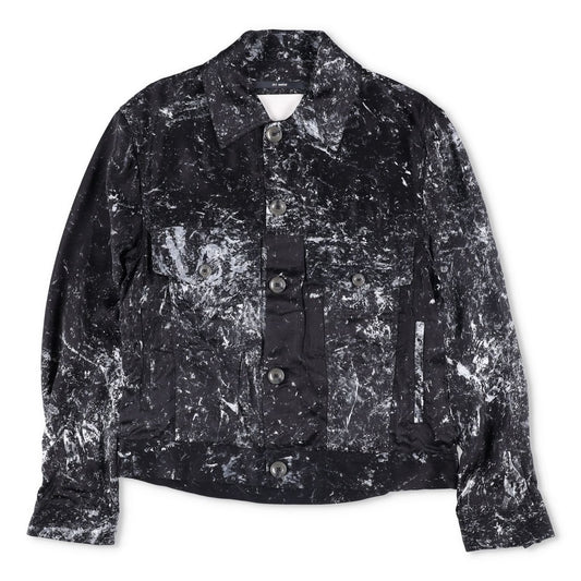 SONG FOR THE MUTE Mens Jacket Black Viscose Collared Buttoned Size 44 RRP 1045