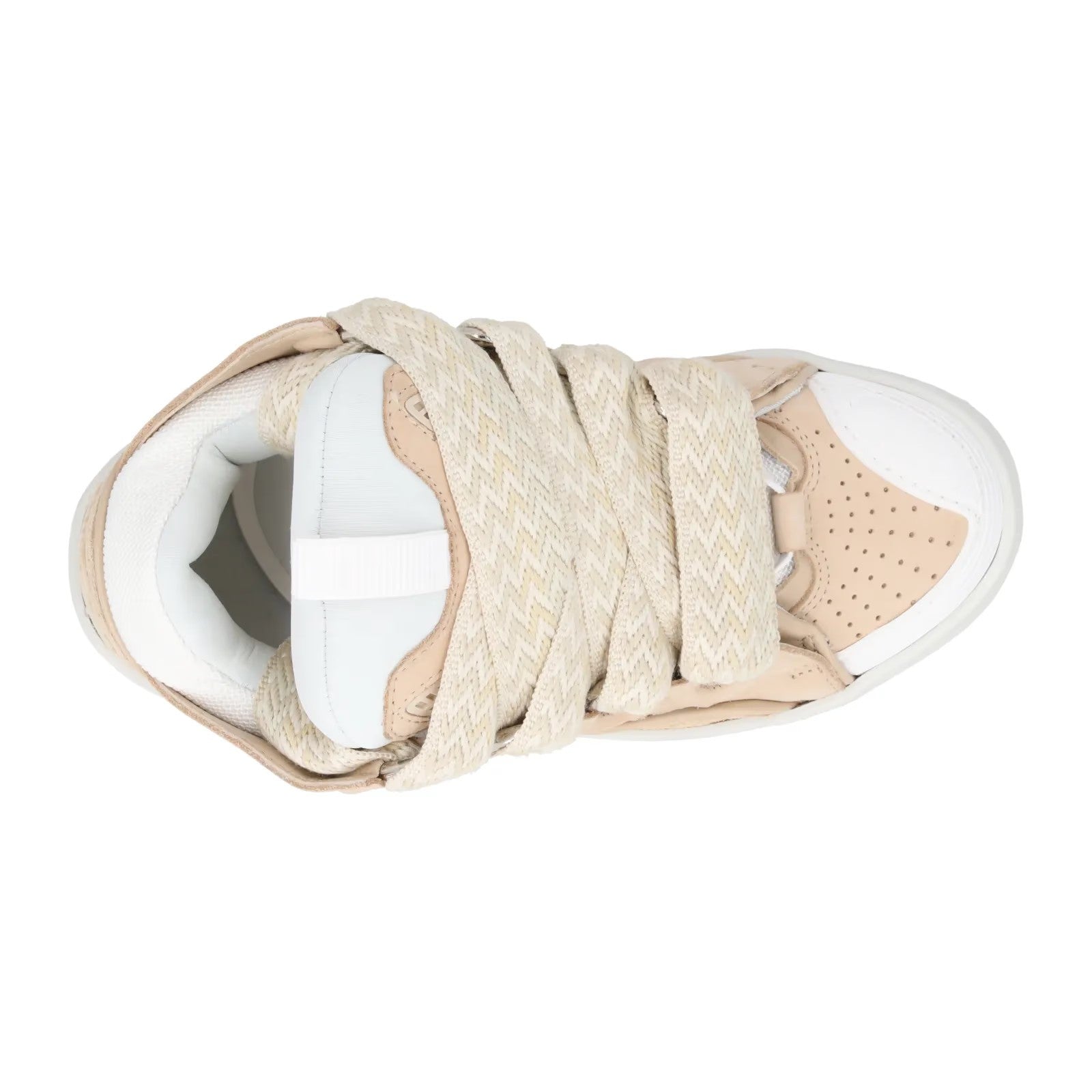 LANVIN Womens Curb Sneaker Beige Leather Low Top Trainers Lace Up UK 2 RRP 720 — View 7