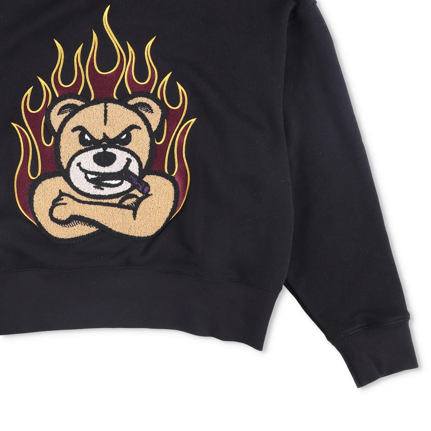 MONCLER GENIUS X Palm Angels Womens Bear Flames Sweatshirt Black XS RRP 565 — View 4