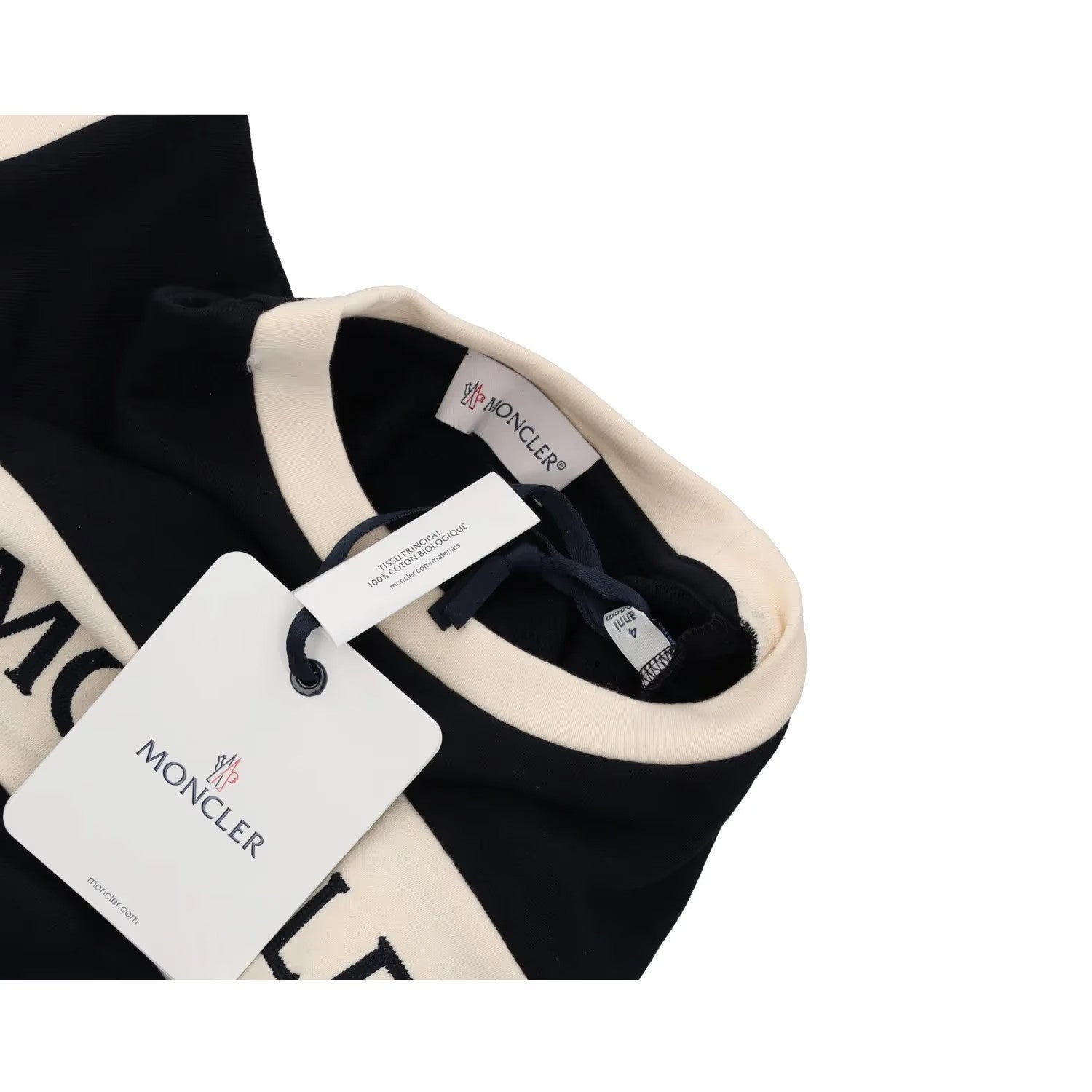 MONCLER KIDS Girls Dress Navy Mini Blue Cotton Short Sleeve Crew 4 Years RRP 248 — View 9